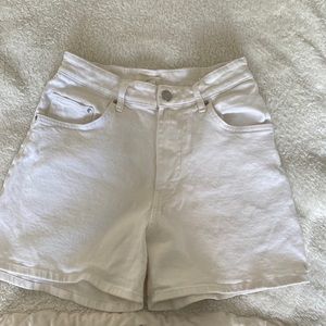 High waisted jean shorts